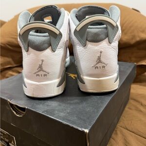 Jordan Kids White and Gray Sneakers